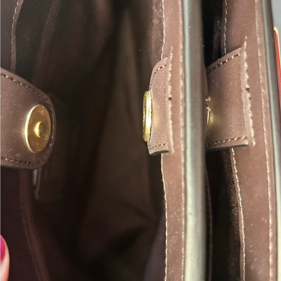 Coach Lane Carryall top handle / crossbody - black with gold hardware - Picture 8 of 9